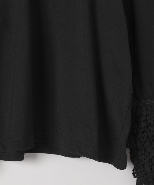 LOWRYS FARM（ローリーズファーム）の「ソデレースフリルＬＳ　152892（Tシャツ/カットソー・キッズ・アイボリー/ブラック/ホワイト・110cm/120cm/130cm/140cm/150cm）」の17枚目の写真