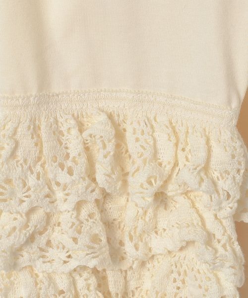 LOWRYS FARM（ローリーズファーム）の「ソデレースフリルＬＳ　152892（Tシャツ/カットソー・キッズ・アイボリー/ブラック/ホワイト・110cm/120cm/130cm/140cm/150cm）」の22枚目の写真