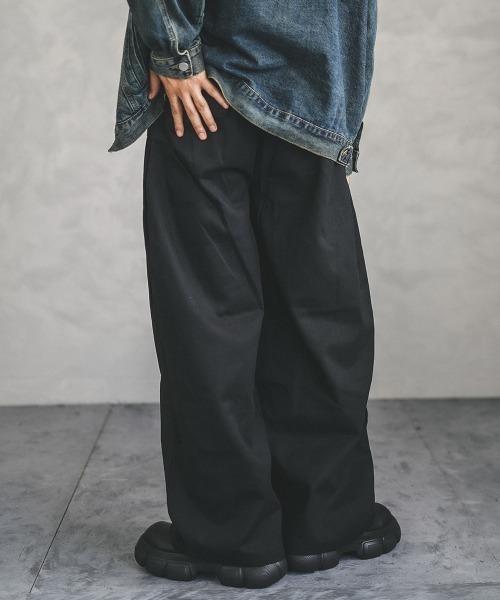 セール】オーバーワイドプルオンチノパン（チノパンツ）｜Shoowtime
