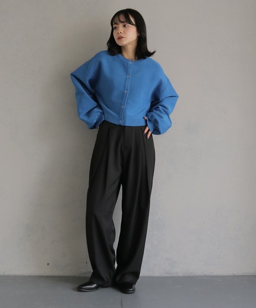 cheriella(シェリエラ)の「【cheriella】センタータックワイドパンツ CENTER TUCK WIDE PANTS(スラックス・レディース・チャコール/ブラック・FREE)」の18枚目の写真