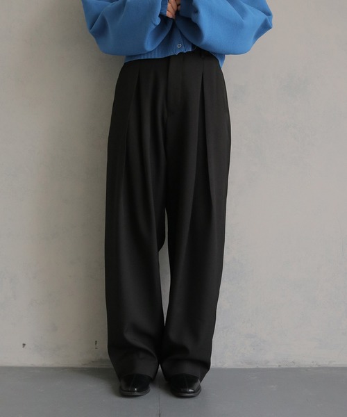 cheriella(シェリエラ)の「【cheriella】センタータックワイドパンツ CENTER TUCK WIDE PANTS(スラックス・レディース・チャコール/ブラック・FREE)」の10枚目の写真