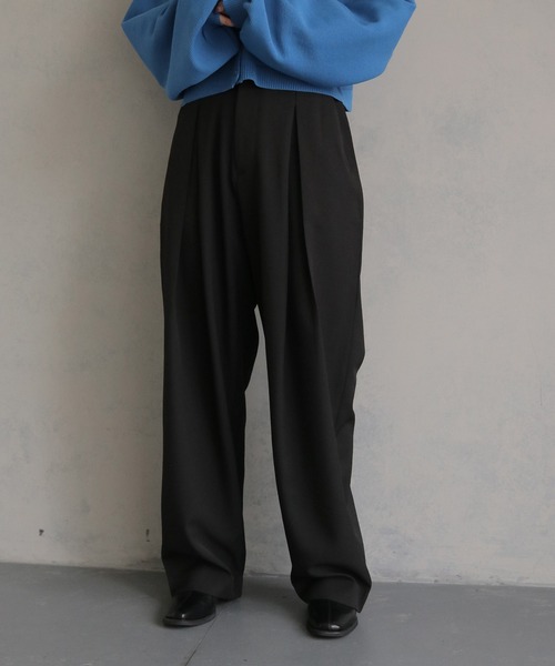 cheriella(シェリエラ)の「【cheriella】センタータックワイドパンツ CENTER TUCK WIDE PANTS(スラックス・レディース・チャコール/ブラック・FREE)」の11枚目の写真
