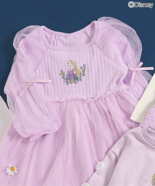 Disney（ディズニー）の「WEB限定ディズニープリンセス・FROZEN/ワンピース（ワンピース・キッズ・サックスブルー/ラベンダー/ネイビー・80/90/100/110/120/130/140）」の3枚目の写真