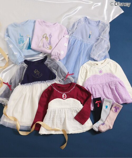 Disney（ディズニー）の「WEB限定ディズニープリンセス・FROZEN/ワンピース（ワンピース・キッズ・サックスブルー/ラベンダー/ネイビー・80/90/100/110/120/130/140）」の14枚目の写真