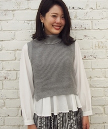 Chico | 【who's who Chico】タートルニットベスト・チュニックセット(ベスト)