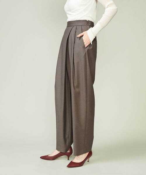 conte アシンメトリータックパンツ　38 UNITED ARROWS｜<conte>アシンメトリー タックパンツ | Rakuten