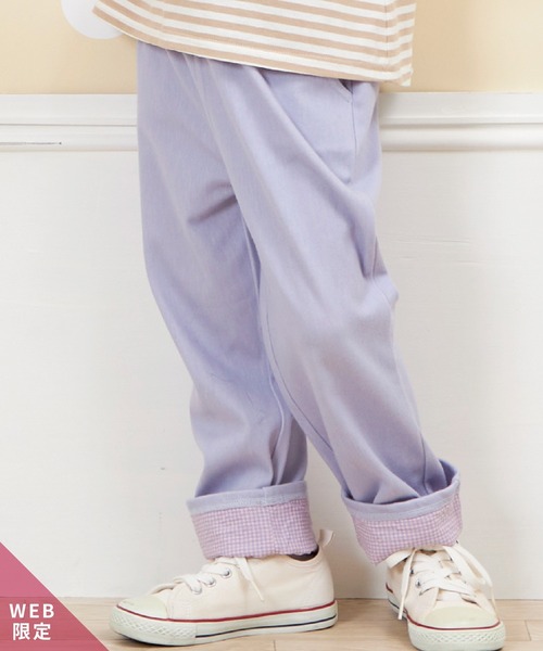 KP（ケーピー）の「【WEB限定】裾リボンパンツ(80～140)（その他パンツ・キッズ・パープル/グレー・80ｃｍ/90cm/100cm/110cm/120cm/130cm/140cm）」の2枚目の写真