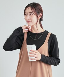 DRESKIP | 【S-LL】頼れる1枚 フライスコットン クルーネックロンT(Tシャツ/カットソー)