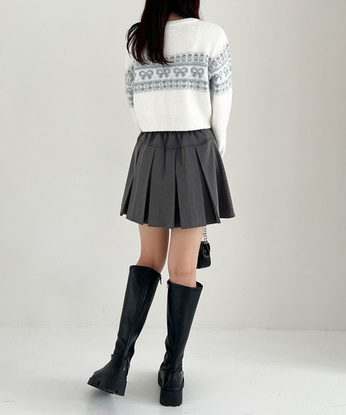 Heather(ヘザー)の「ラメリボンモチーフニット 250156(ニット/セーター・レディース・ブラック/グレー/オフホワイト・FREE)」の7枚目の写真
