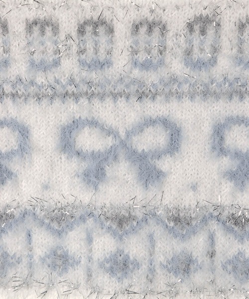 セール】ラメリボンモチーフニット 250156（ニット/セーター