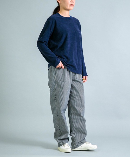 OMNIGOD（オムニゴッド）の「[OMNIGOD womens / オムニゴッド] パイル クルーネックTシャツ（Tシャツ/カットソー・レディース・グレイッシュベージュ/ホワイト/ネイビー・2/3）」の14枚目の写真