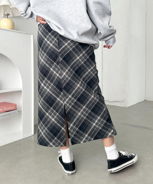 タグ付き未使用！MADISONBLUE アルパカウール フレア ビッグチェック 26_000000021302.jpg?1681980708