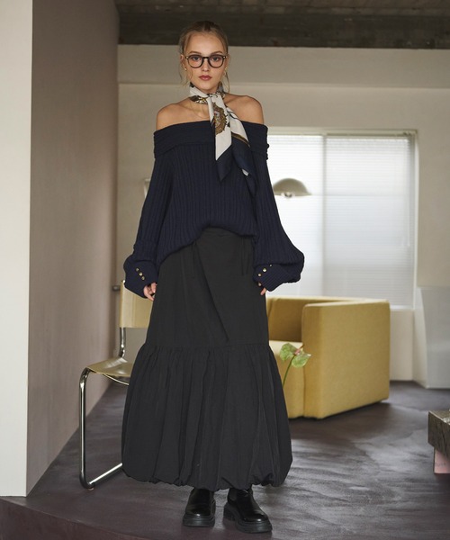 loin nuit（ロワンニュイ）の「ribbon balloon skirt / リボンバルーン