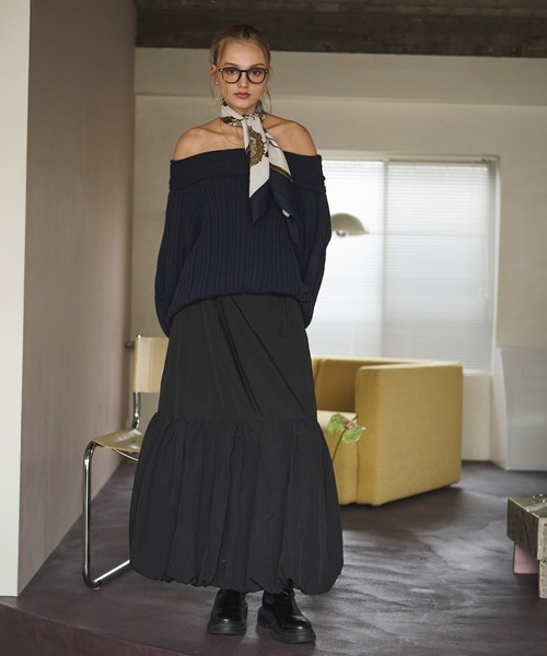 loin nuit（ロワンニュイ）の「ribbon balloon skirt / リボンバルーン