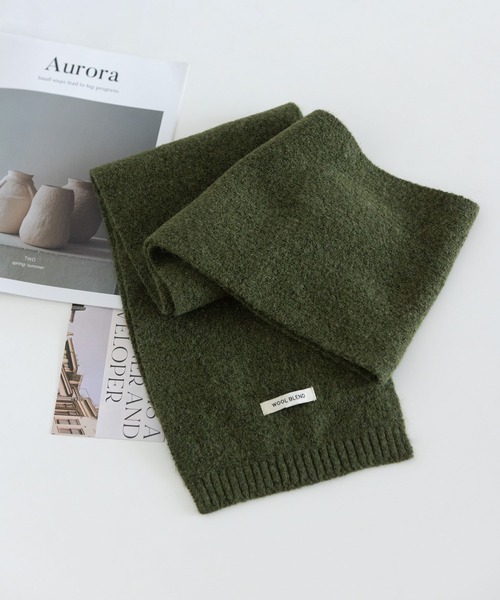 MAISON DE THERESE(メゾン ド テレーズ)の「ニットマフラー(マフラー・レディース・ベージュ/Brick/モカ/ダークグレー/ネイビー/オレンジ/キャメル/ライトグリーン/ピンク/レッド/ブラック/アイボリー/ブルー/グレー/ライトブラウン・FREE)」の8枚目の写真