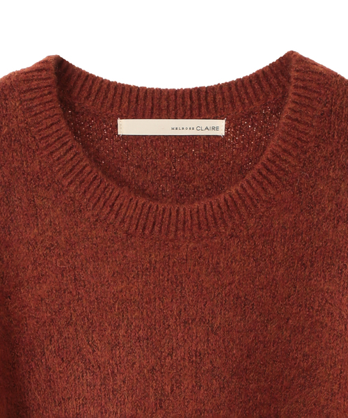 MELROSE claire（メルローズ クレール）の「【ラメフェザーバイカラープルオーバー】（ニット/セーター・レディース・ライトグレー/ブラック/ダークオレンジ・FREE）」の21枚目の写真