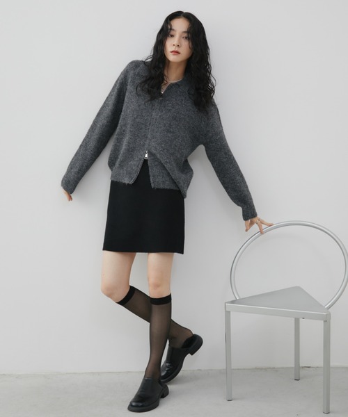 Aunt Marie's（アントマリーズ）の「ニットミニタイトスカート（スカート・レディース・ブラック/グレー/ブラウン・FREE）」の13枚目の写真