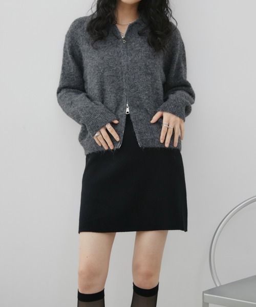 Aunt Marie's（アントマリーズ）の「ニットミニタイトスカート（スカート・レディース・ブラック/グレー/ブラウン・FREE）」の15枚目の写真