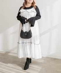 CLETTE（クレット）の「ドット柄ラッフルキャミワンピース（ワンピース）」