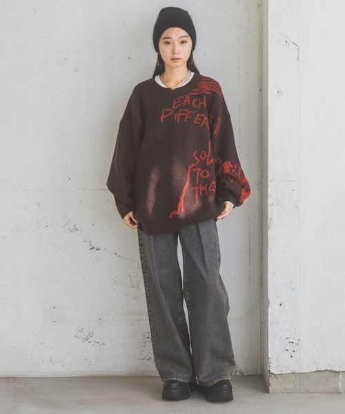 JEANASIS（ジーナシス）の「シャギーニットワッチ/282575（ニットキャップ/ビーニー・レディース・グレー/ライラック/ブラック・FREE）」の4枚目の写真