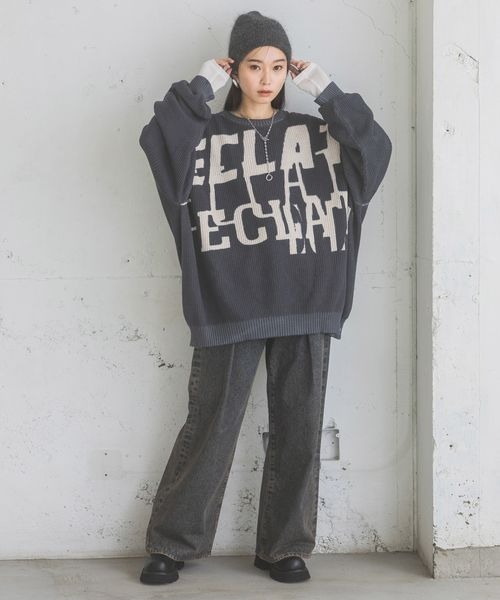 JEANASIS（ジーナシス）の「シャギーニットワッチ/282575（ニットキャップ/ビーニー・レディース・グレー/ライラック/ブラック・FREE）」の9枚目の写真