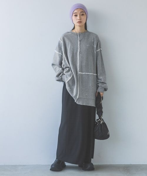 JEANASIS（ジーナシス）の「シャギーニットワッチ/282575（ニットキャップ/ビーニー・レディース・グレー/ライラック/ブラック・FREE）」の11枚目の写真