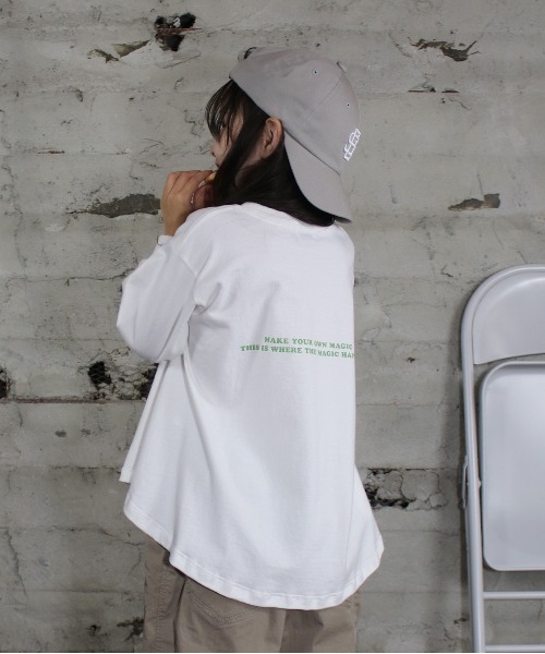 GROOVY COLORS（グルービーカラーズ）の「Flare Long Sleeve Tee（Tシャツ/カットソー・キッズ・ホワイト・130）」の4枚目の写真