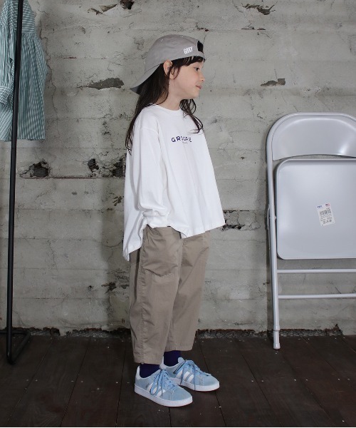 GROOVY COLORS（グルービーカラーズ）の「Flare Long Sleeve Tee（Tシャツ/カットソー・キッズ・ホワイト・130）」の5枚目の写真