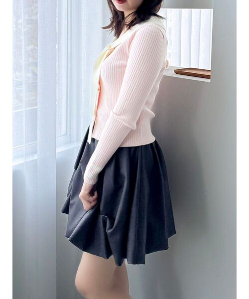 セール】セーラータイシェイプニットトップス（ニット/セーター