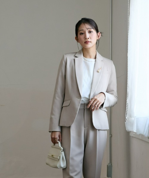 Petitjo（プッチージョ）の「小さいサイズ　ダブルクロステーラードジャケット　低身長さん・小柄女性（テーラードジャケット・レディース・ブラック/ベージュ・PL/PM/PSS/PS）」の9枚目の写真