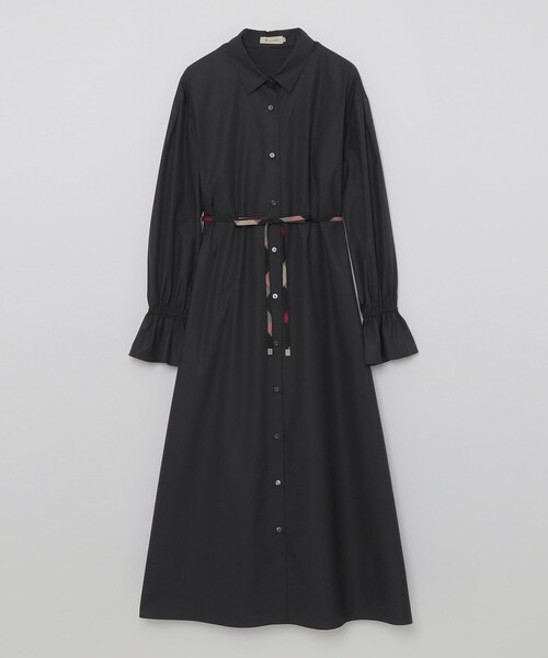 CB CRESTBRIDGE（シービークレストブリッジ）の「バックチェック切替シャツワンピース（ワンピース・レディース・ブラック/オフホワイト・S/M）」の10枚目の写真