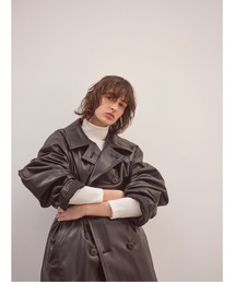 SOFTHYPHEN（ソフトハイフン）の「FAUX LEATHER PEA COAT