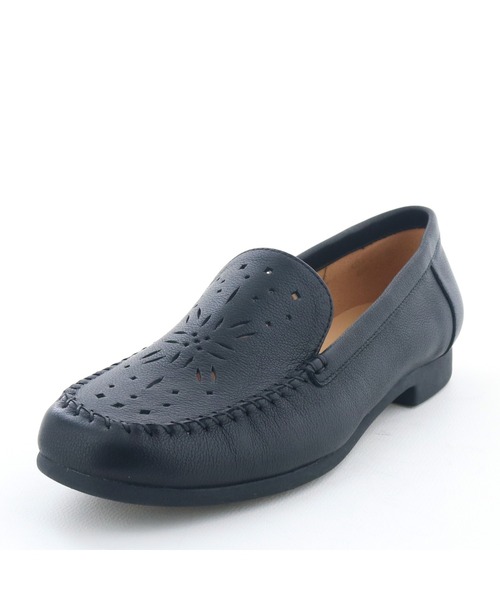 あしながおじさん（アシナガオジサン）の「軽量｜ソフトモカシューズ　2410191（モカシン/デッキシューズ・レディース・ブラック/アイボリー・22.5cm/24.5cm/24cm/23.5cm/23cm）」の8枚目の写真