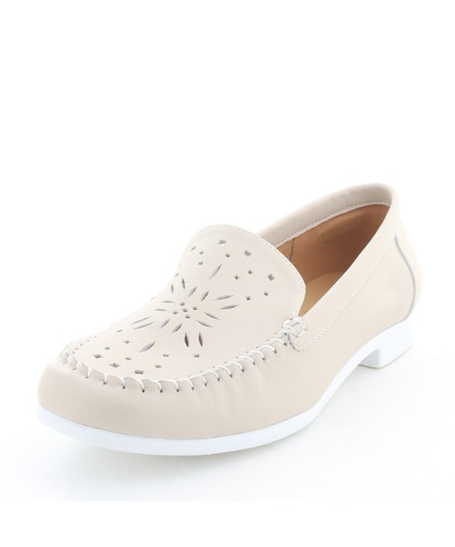 あしながおじさん（アシナガオジサン）の「軽量｜ソフトモカシューズ　2410191（モカシン/デッキシューズ・レディース・ブラック/アイボリー・22.5cm/24.5cm/24cm/23.5cm/23cm）」の7枚目の写真