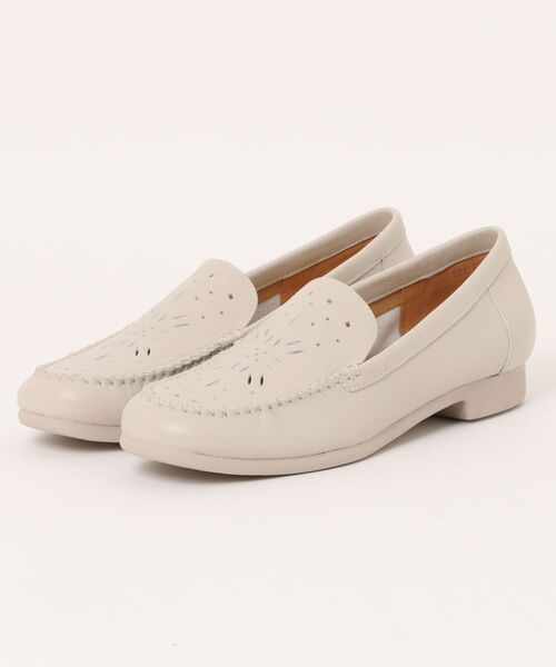 あしながおじさん（アシナガオジサン）の「軽量｜ソフトモカシューズ　2410191（モカシン/デッキシューズ・レディース・ブラック/アイボリー・22.5cm/24.5cm/24cm/23.5cm/23cm）」の6枚目の写真