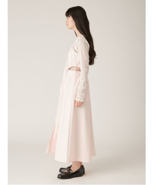 LILY BROWN(リリーブラウン)の「【Dickies×LILYBROWN】カットアウトコルセットフレアジャンスカ(ワンピース・レディース・ネイビー/ベージュ/ピンク・1/0)」の11枚目の写真