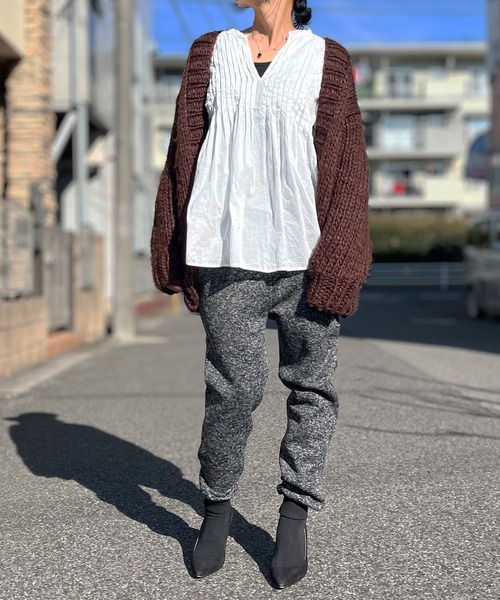 BEATJIVE(ビートジャイブ)の「スリムシルエット レディース スウェットパンツ ジョガーパンツ ミックスニット 裏起毛(その他パンツ・レディース・ダークグレー/ライトグレー/ブラック・1/3/2)」の19枚目の写真