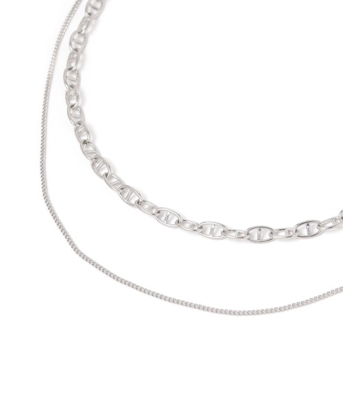 GLOBAL WORK（グローバルワーク）の「ステンレス二連八字ネックレス/289698（ネックレス・レディース・シルバー/ゴールド・ONE SIZE）」の2枚目の写真