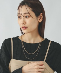 GLOBAL WORK | ステンレス二連八字ネックレス/289698(ネックレス)