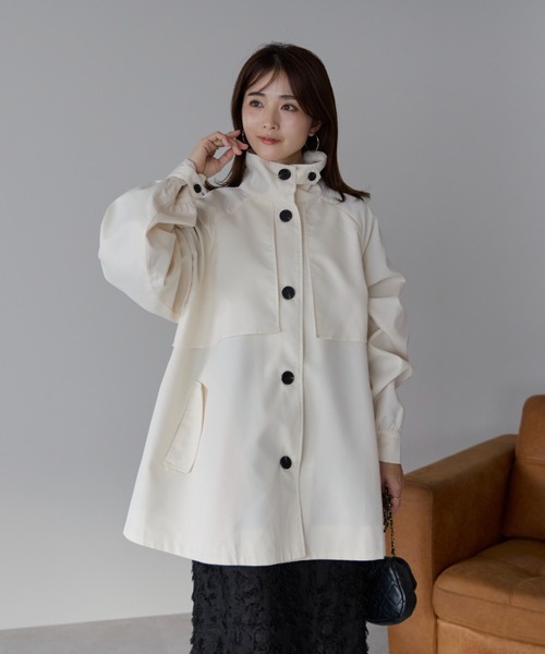 セール】【新色追加】ミドル丈 フレアシルエット トレンチコート