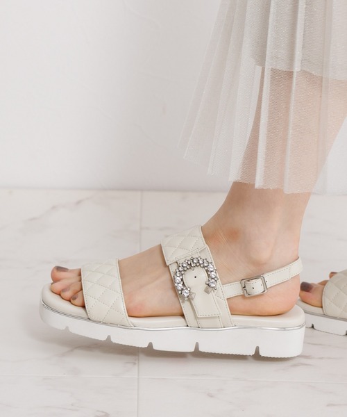 HIMIKO】キルティングビジューサンダル/651216（サンダル）｜HIMIKO