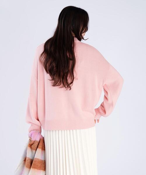 To b. by agnes b.（トゥービーバイアニエスベー）の「ソフトニット プルオーバー（ニット/セーター・レディース・ピンク・FREE）」の4枚目の写真