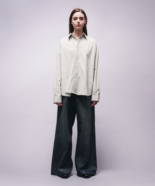 selle glant(セレグランテ)の「VINTAGE LIKE WIDE DENIM PANTS/ヴィンテージライクワイドデニムパンツ(デニムパンツ・メンズ・インディゴブルー/ブラック・SMALL/MEDIUM/LARGE)」の19枚目の写真