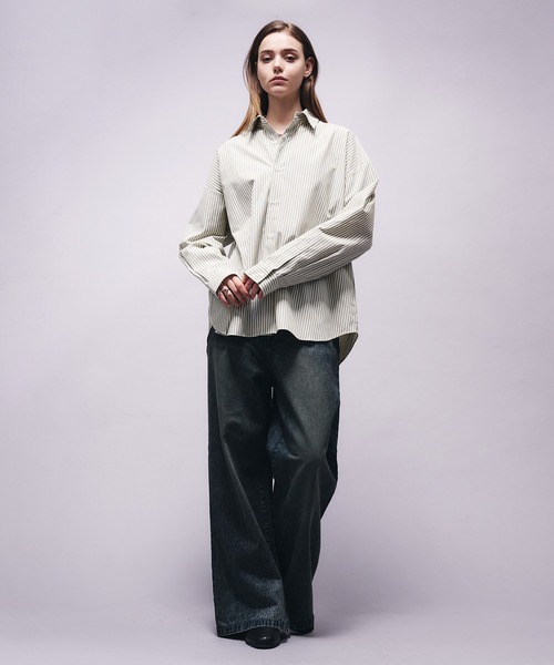 selle glant(セレグランテ)の「VINTAGE LIKE WIDE DENIM PANTS/ヴィンテージライクワイドデニムパンツ(デニムパンツ・メンズ・インディゴブルー/ブラック・SMALL/MEDIUM/LARGE)」の21枚目の写真