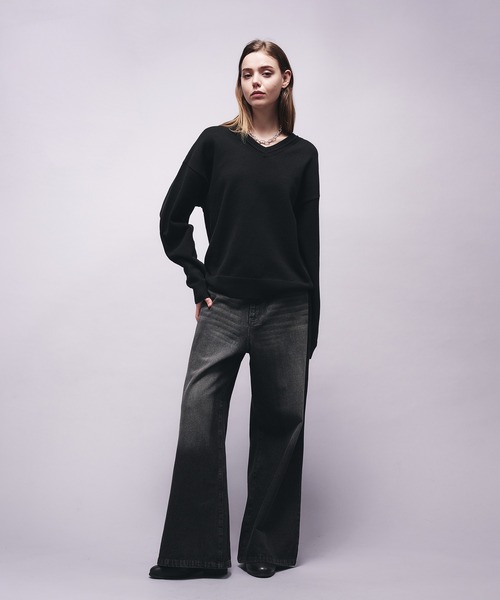 selle glant(セレグランテ)の「VINTAGE LIKE WIDE DENIM PANTS/ヴィンテージライクワイドデニムパンツ(デニムパンツ・メンズ・インディゴブルー/ブラック・SMALL/MEDIUM/LARGE)」の8枚目の写真