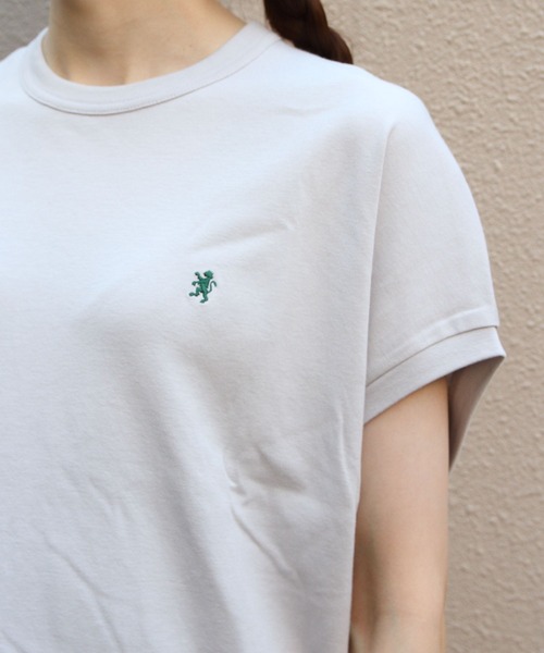 GYMPHLEX（ジムフレックス）の「GYMPHLEX/ジムフレックス　クルーネックスリーブレスプルオーバー　CREWNECK SLEEVELESS P.O.　GY-C0361 FLK（Tシャツ/カットソー・レディース・ブラック/サックスブルー/グレイッシュベージュ/ホワイト/ライトグレー/ライトグリーン/チャコールグレー・14）」の14枚目の写真