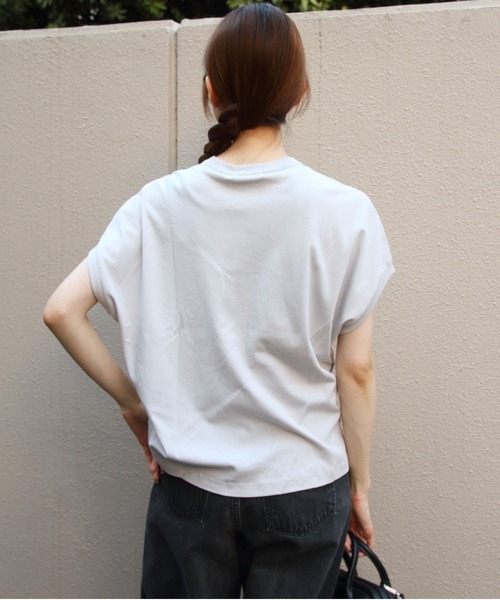 GYMPHLEX（ジムフレックス）の「GYMPHLEX/ジムフレックス　クルーネックスリーブレスプルオーバー　CREWNECK SLEEVELESS P.O.　GY-C0361 FLK（Tシャツ/カットソー・レディース・ブラック/サックスブルー/グレイッシュベージュ/ホワイト/ライトグレー/ライトグリーン/チャコールグレー・14）」の16枚目の写真