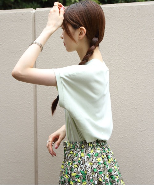 GYMPHLEX（ジムフレックス）の「GYMPHLEX/ジムフレックス　クルーネックスリーブレスプルオーバー　CREWNECK SLEEVELESS P.O.　GY-C0361 FLK（Tシャツ/カットソー・レディース・ブラック/サックスブルー/グレイッシュベージュ/ホワイト/ライトグレー/ライトグリーン/チャコールグレー・14）」の22枚目の写真