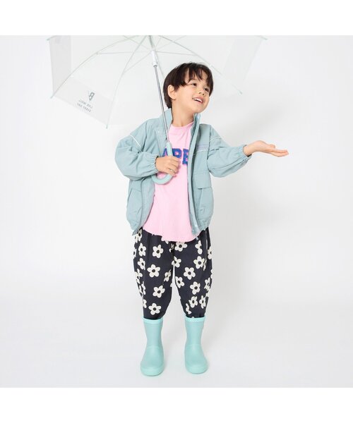 BREEZE（ブリーズ）の「【ジュニア対応】パイピングライトアウター（ナイロンジャケット・キッズ・ブラック/アイボリー/ミント・80/90/100/110/120/130/140/150）」の22枚目の写真