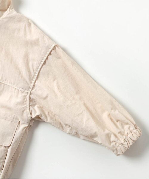 BREEZE（ブリーズ）の「【ジュニア対応】パイピングライトアウター（ナイロンジャケット・キッズ・ブラック/アイボリー/ミント・80/90/100/110/120/130/140/150）」の8枚目の写真